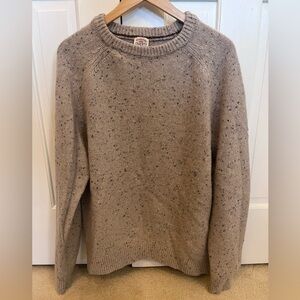 Faherty Donegal Wool Beige Speckled Sweater